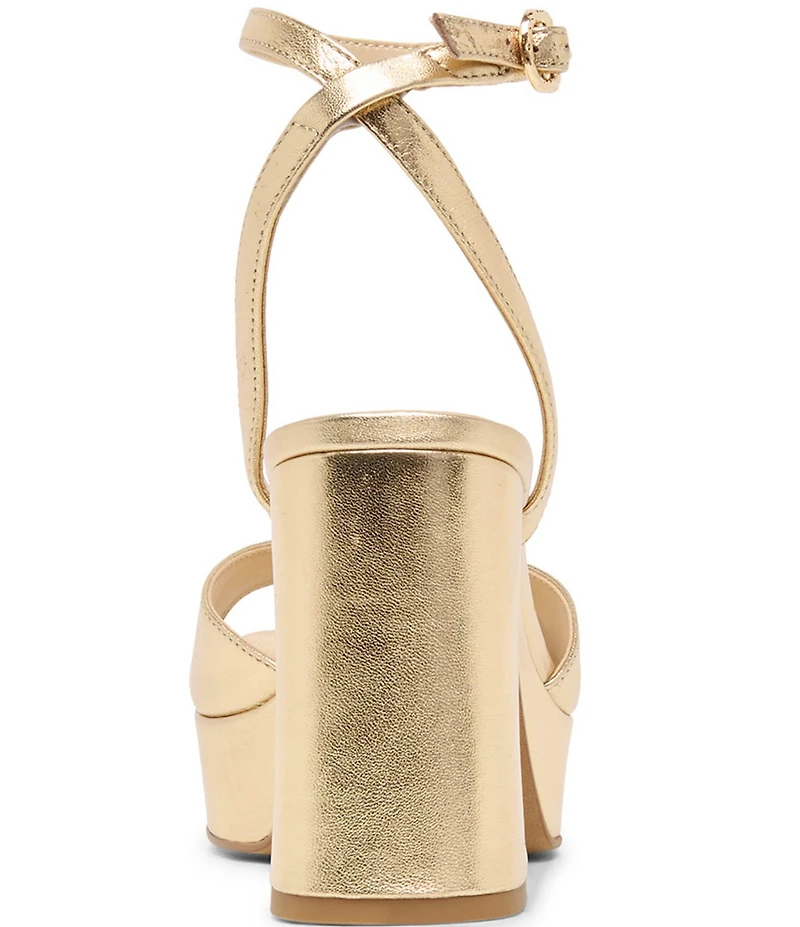 Dolce Vita Felica Metallic Leather Ankle Strap Platform Dress Sandals