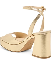 Dolce Vita Felica Metallic Leather Ankle Strap Platform Dress Sandals