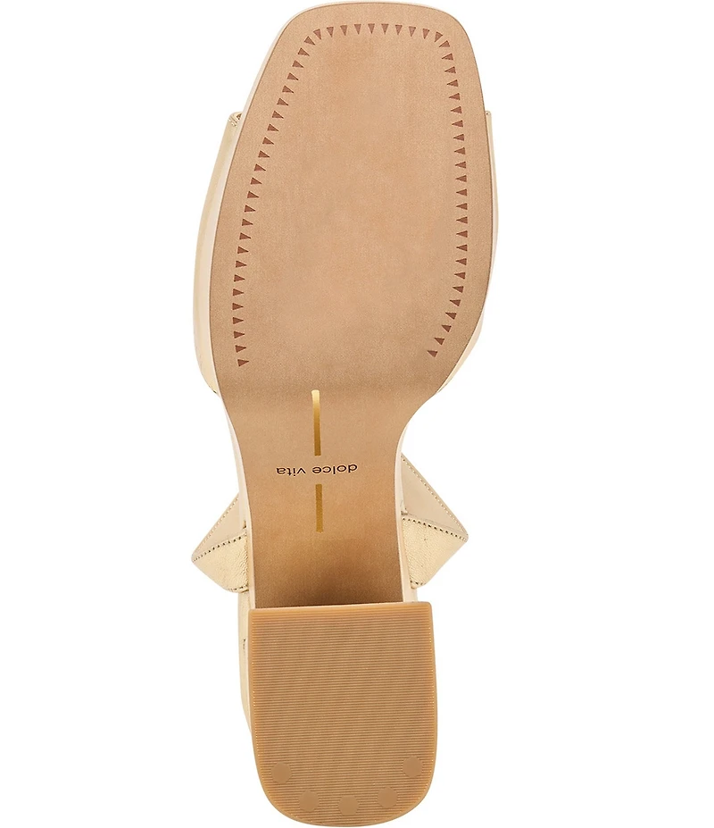 Dolce Vita Felica Metallic Leather Ankle Strap Platform Dress Sandals
