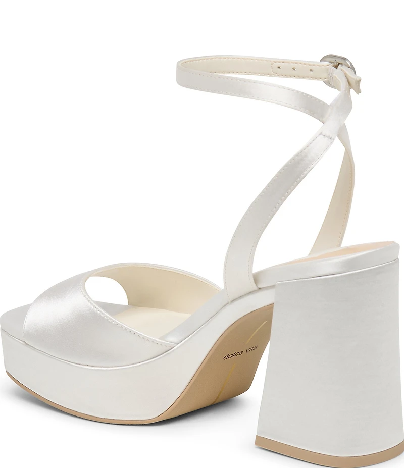 Dolce Vita Felica Satin Ankle Strap Platform Dress Sandals