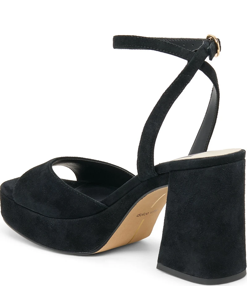 Dolce Vita Felica Suede Ankle Strap Platform Dress Sandals