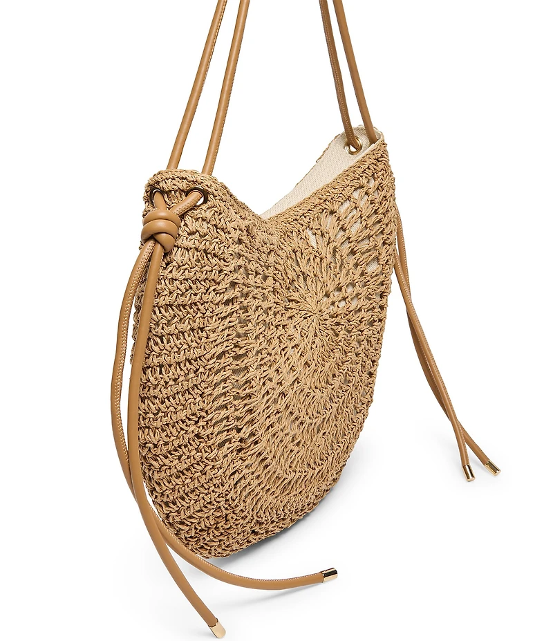 Dolce Vita Freya Woven Straw Shoulder Bag