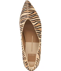 Dolce Vita Gema Tiger Print Calf Hair Pointed Toe Flats