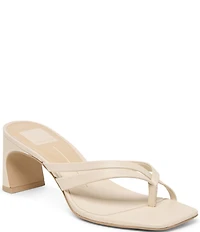 Dolce Vita Gessie Leather Toe Thong Dress Sandals