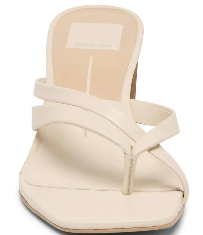 Dolce Vita Gessie Leather Toe Thong Dress Sandals