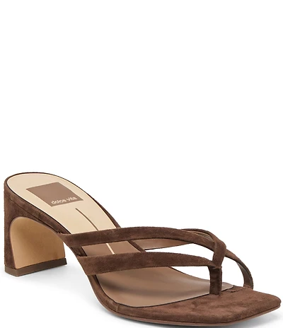 Dolce Vita Gessie Suede Toe Thong Dress Sandals