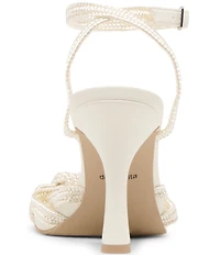Dolce Vita Helle Pearl Ornamented Ankle Strap Dress Sandals