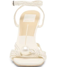 Dolce Vita Helle Pearl Ornamented Ankle Strap Dress Sandals