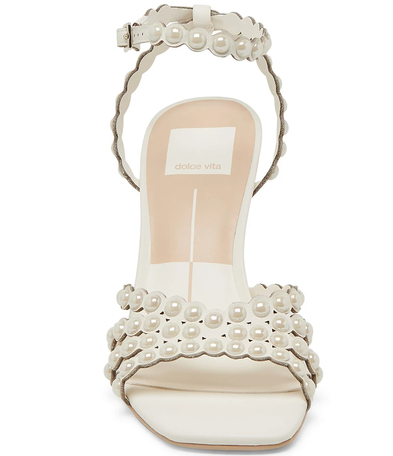 Dolce Vita Hellen Pearl Leather Strappy Dress Sandals