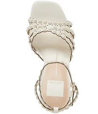 Dolce Vita Hellen Pearl Leather Strappy Dress Sandals