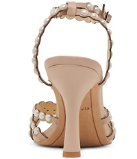 Dolce Vita Hellen Pearl Leather Strappy Dress Sandals