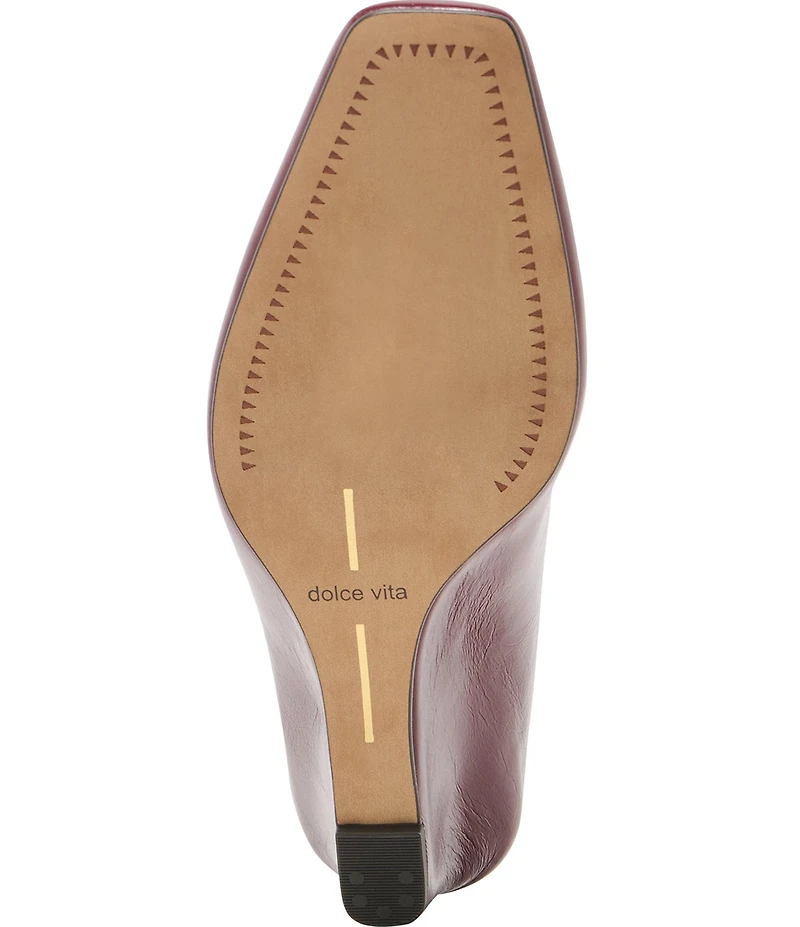 Dolce Vita Hilah Leather Wedge Mules
