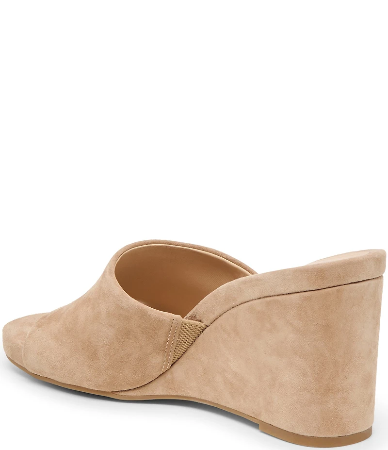 Dolce Vita Holta Suede Dress Platform Wedge Slide Sandals