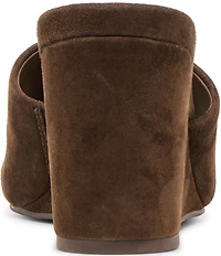 Dolce Vita Holta Suede Dress Platform Wedge Slide Sandals