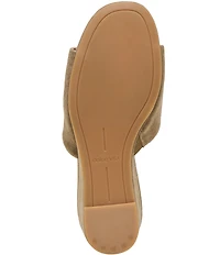 Dolce Vita Holta Suede Dress Platform Wedge Slide Sandals