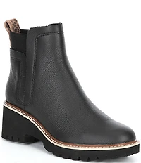 Dolce Vita Huey H2O Water-Resistant Leather Lug Sole Booties