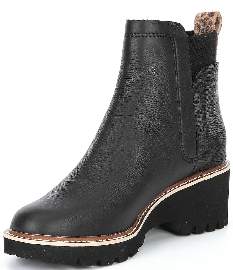 Dolce Vita Huey H2O Water-Resistant Leather Lug Sole Booties