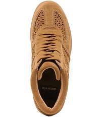 Dolce Vita Irlah Suede Perforated High Top Wedge Sneakers