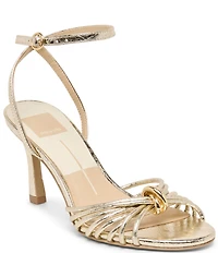Dolce Vita Isebel Strappy Metallic Leather Hardware Detail Dress Sandals