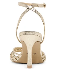 Dolce Vita Isebel Strappy Metallic Leather Hardware Detail Dress Sandals