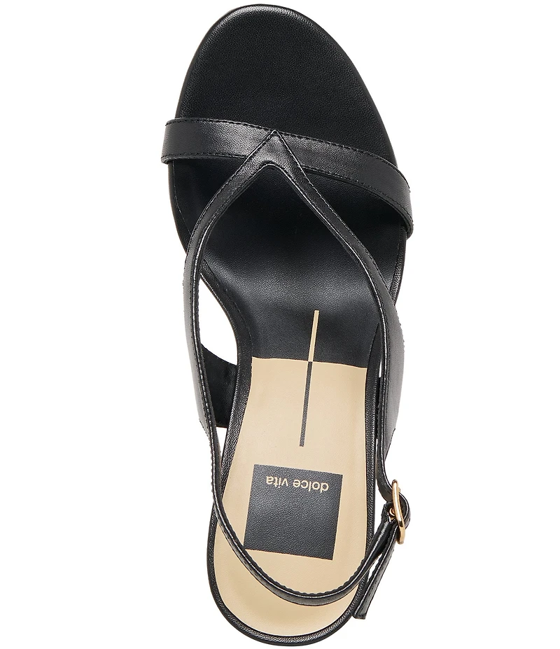 Dolce Vita Izela Leather Strappy Slingback Dress Sandals