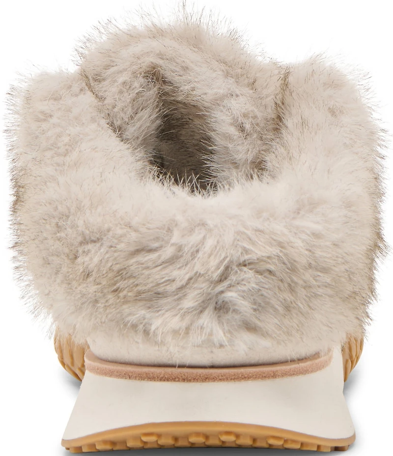 Dolce Vita Izzey Plush Suede Faux Fur Backless Mule Sneakers