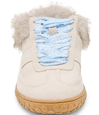 Dolce Vita Izzey Plush Suede Faux Fur Backless Mule Sneakers