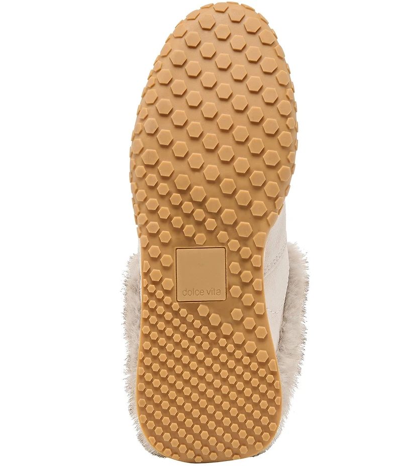 Dolce Vita Izzey Plush Suede Faux Fur Backless Mule Sneakers