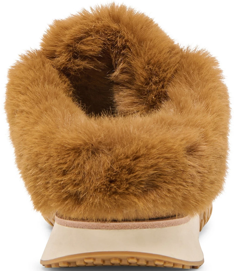 Dolce Vita Izzey Plush Suede Faux Fur Backless Mule Sneakers