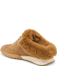 Dolce Vita Izzey Plush Suede Faux Fur Backless Mule Sneakers