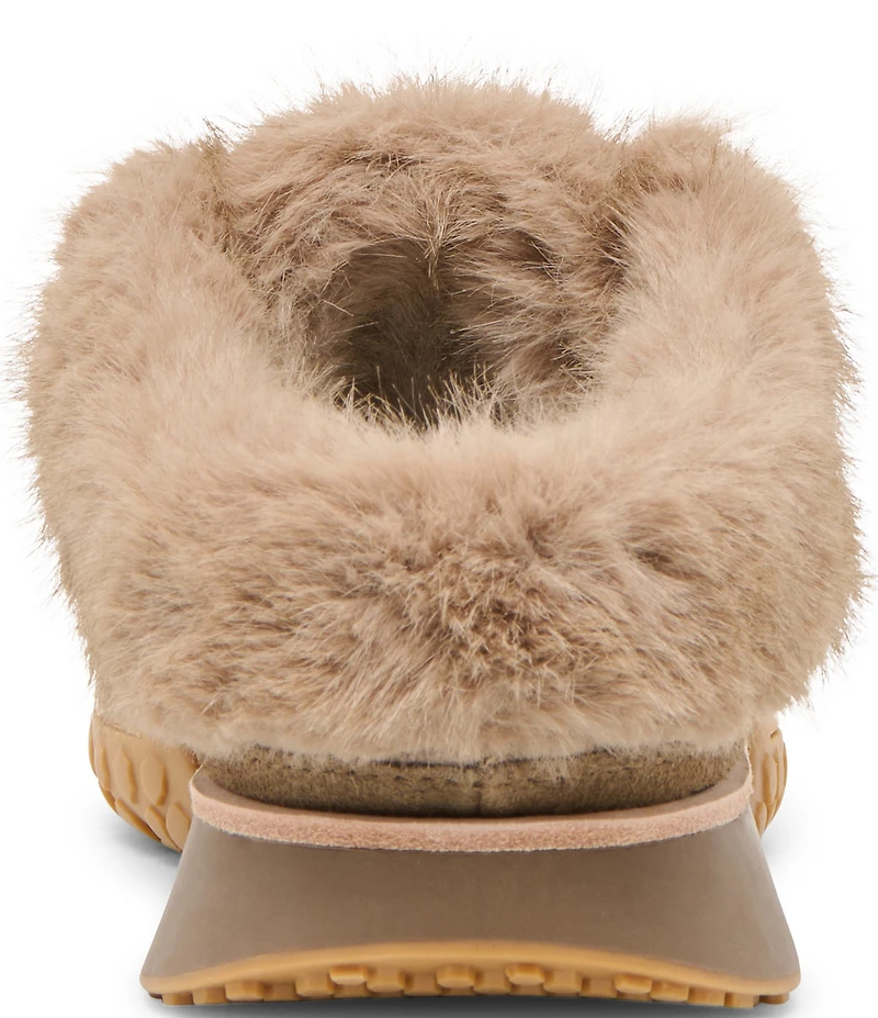 Dolce Vita Izzey Plush Suede Faux Fur Backless Mule Sneakers