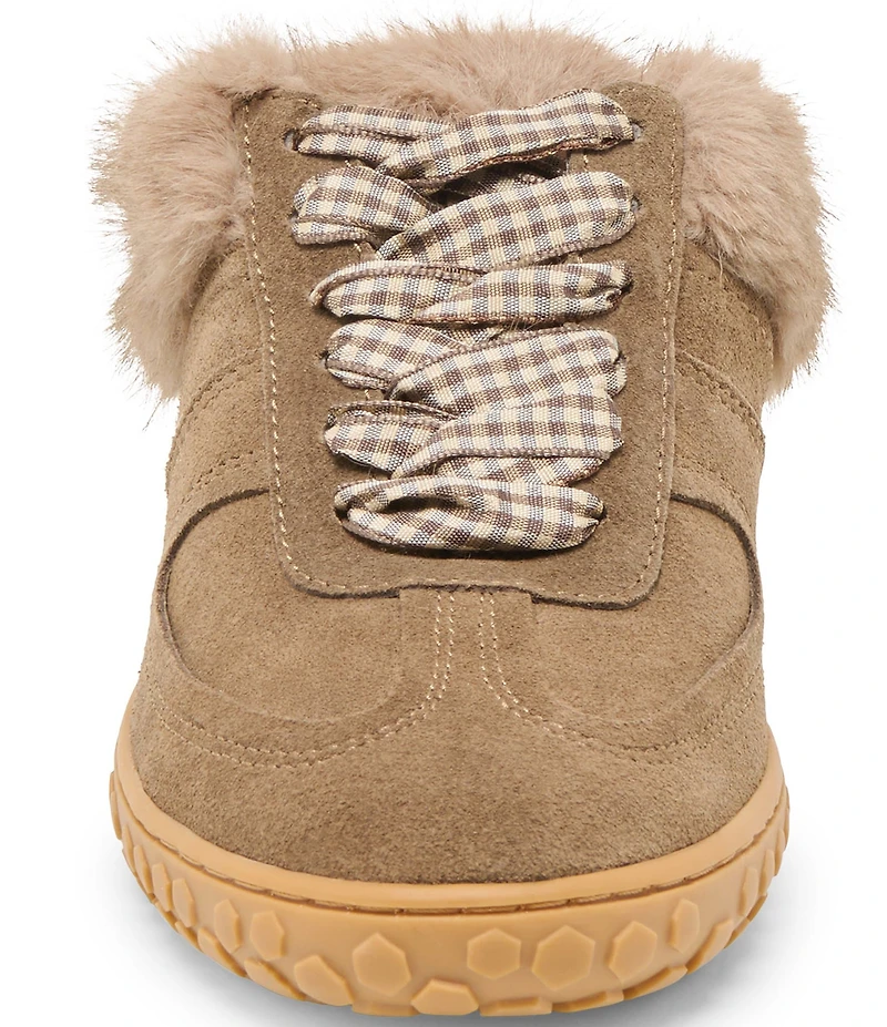 Dolce Vita Izzey Plush Suede Faux Fur Backless Mule Sneakers