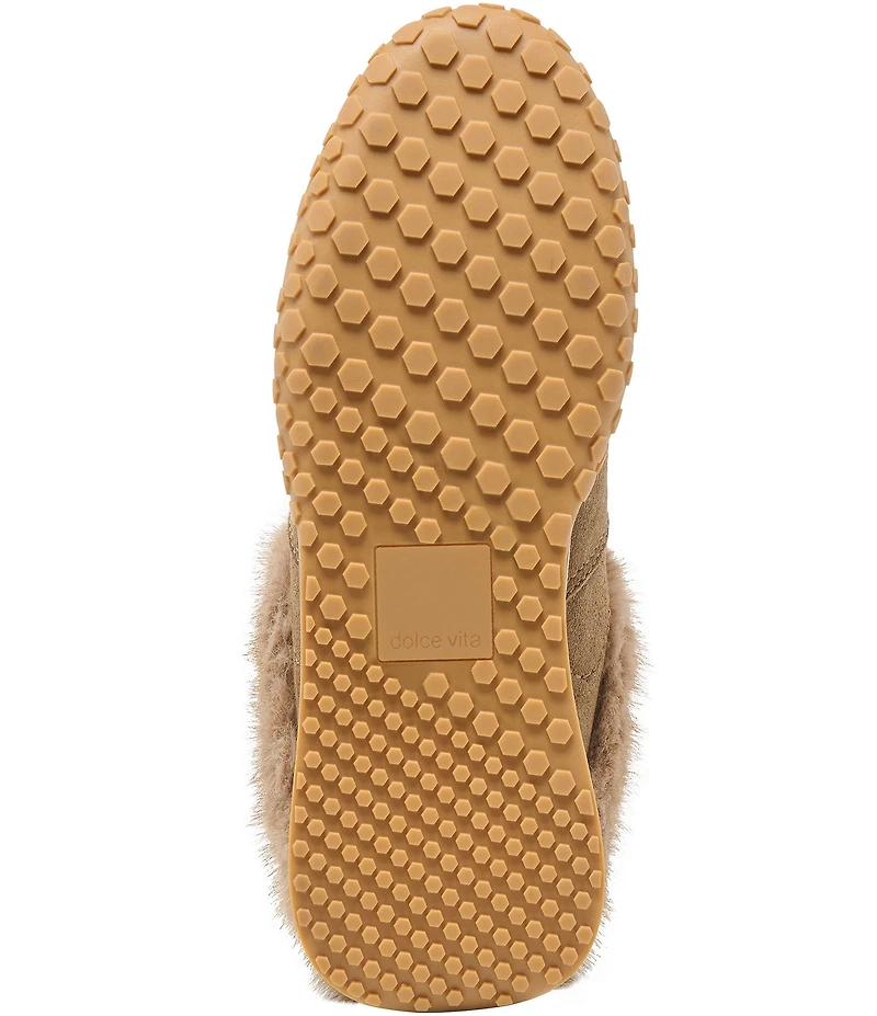 Dolce Vita Izzey Plush Suede Faux Fur Backless Mule Sneakers