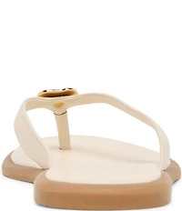 Dolce Vita Jaina Leather Metal Hardware Thong Sandals