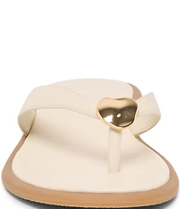 Dolce Vita Jaina Leather Metal Hardware Thong Sandals