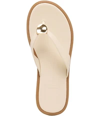 Dolce Vita Jaina Leather Metal Hardware Thong Sandals