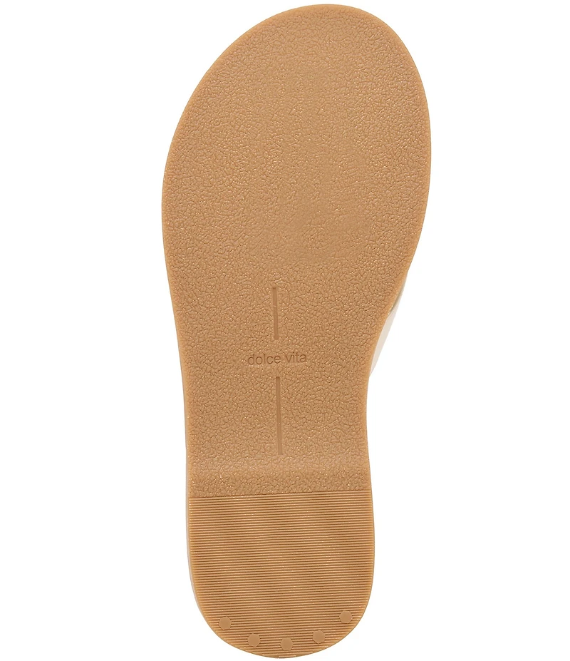 Dolce Vita Jaina Leather Metal Hardware Thong Sandals