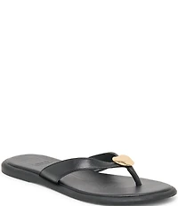 Dolce Vita Jaina Leather Metal Hardware Thong Sandals