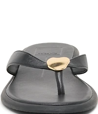 Dolce Vita Jaina Leather Metal Hardware Thong Sandals