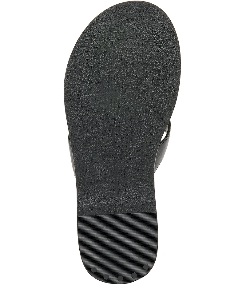Dolce Vita Jaina Leather Metal Hardware Thong Sandals