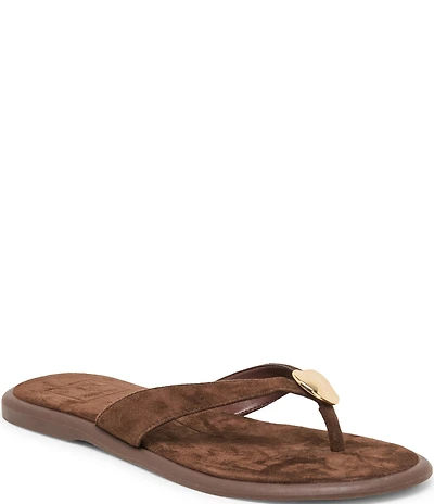 Dolce Vita Jaina Suede Metal Hardware Thong Sandals