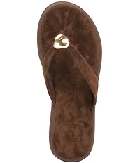 Dolce Vita Jaina Suede Metal Hardware Thong Sandals