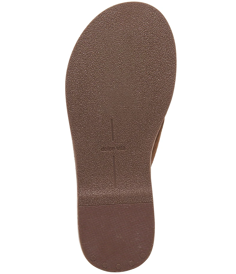 Dolce Vita Jaina Suede Metal Hardware Thong Sandals