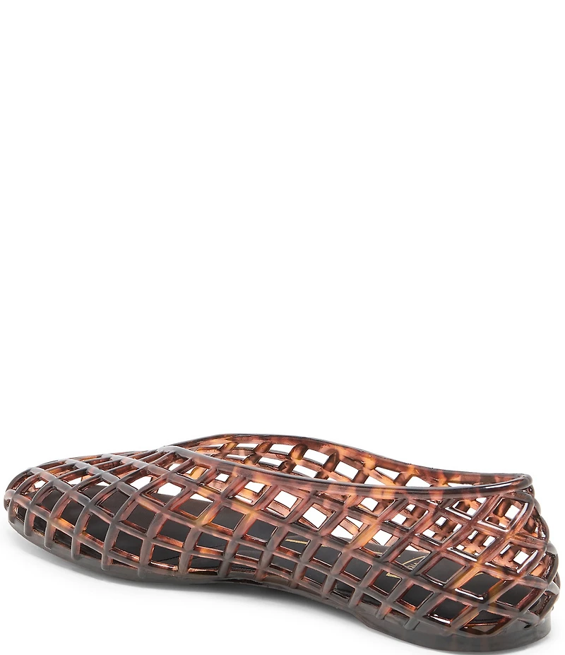 Dolce Vita Jam Tortoise Print Vinyl Jelly Ballet Flats
