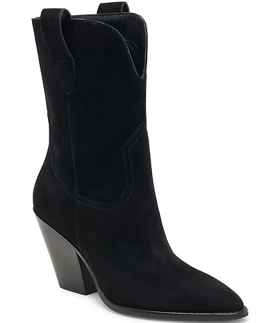 Dolce Vita Jessey Suede Western Mid Calf Boots
