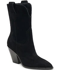 Dolce Vita Jessey Suede Western Mid Calf Boots