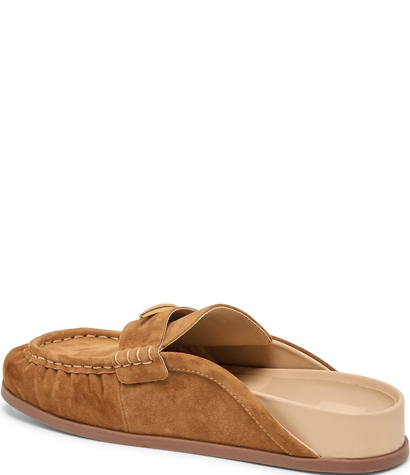 Dolce Vita Jodero Suede Metallic Hardware Mule Loafers