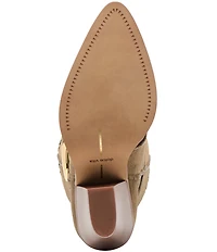Dolce Vita Jody Suede Whipstitch Ornamented Anklet Tall Boots