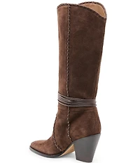 Dolce Vita Jody Suede Whipstitch Ornamented Anklet Tall Boots