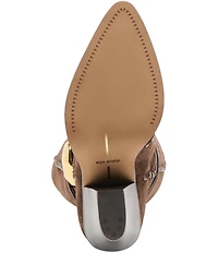 Dolce Vita Jody Suede Whipstitch Ornamented Anklet Tall Boots